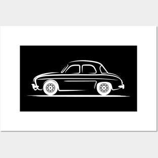 Renault Dauphine White Posters and Art